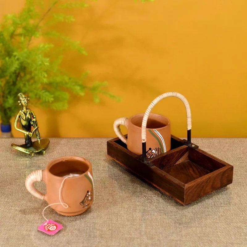 Zara Tray With Cup (150 ML) - Three Piece Set media 1