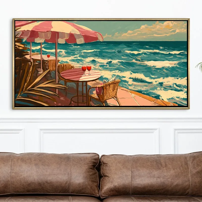 Coastal Canvas Wall Painting With Frame media 4