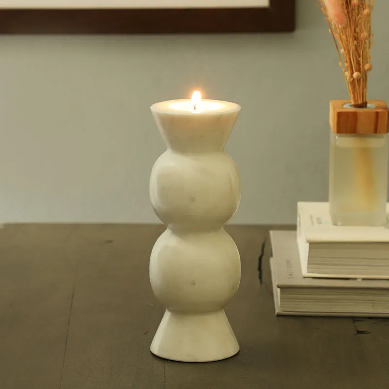 Marmi Light Marble Candle Holder media 3