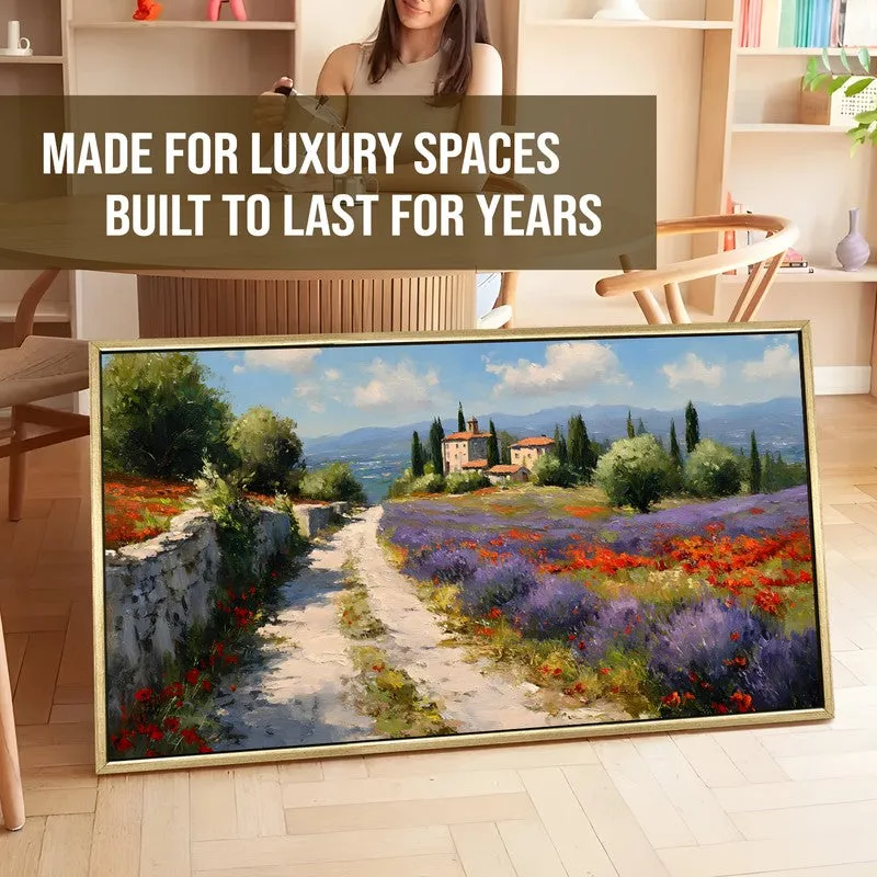 Lavender Lane Canvas Wall Painting With Frame media 5
