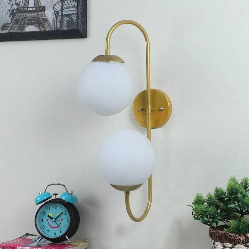 Double Dolly Moon LED Glass & Metal Wall Lamp media 3