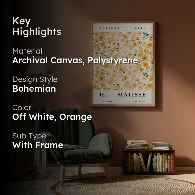 Floraison Canvas Wall Painting With Brown Frame media 2