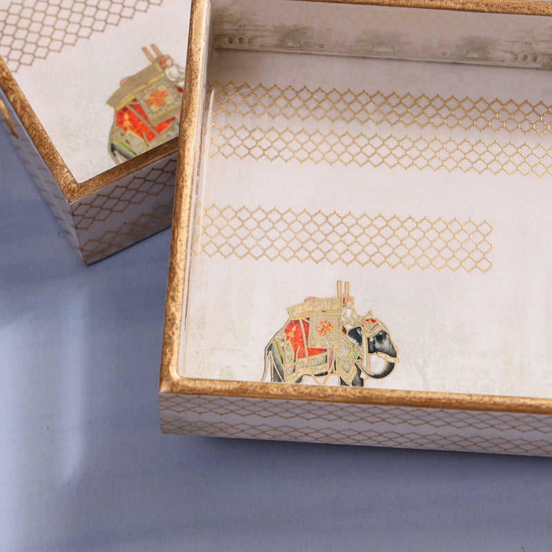 Darbar Parade Wood Serving Tray - Set Of Two media 7
