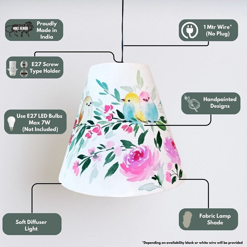 Bloomera Groom Handpainted Fabric Ceiling Lamp media 3
