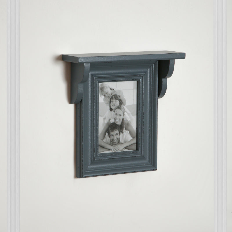 Nero Photo Frame With Wall Shelf - Grey media 4