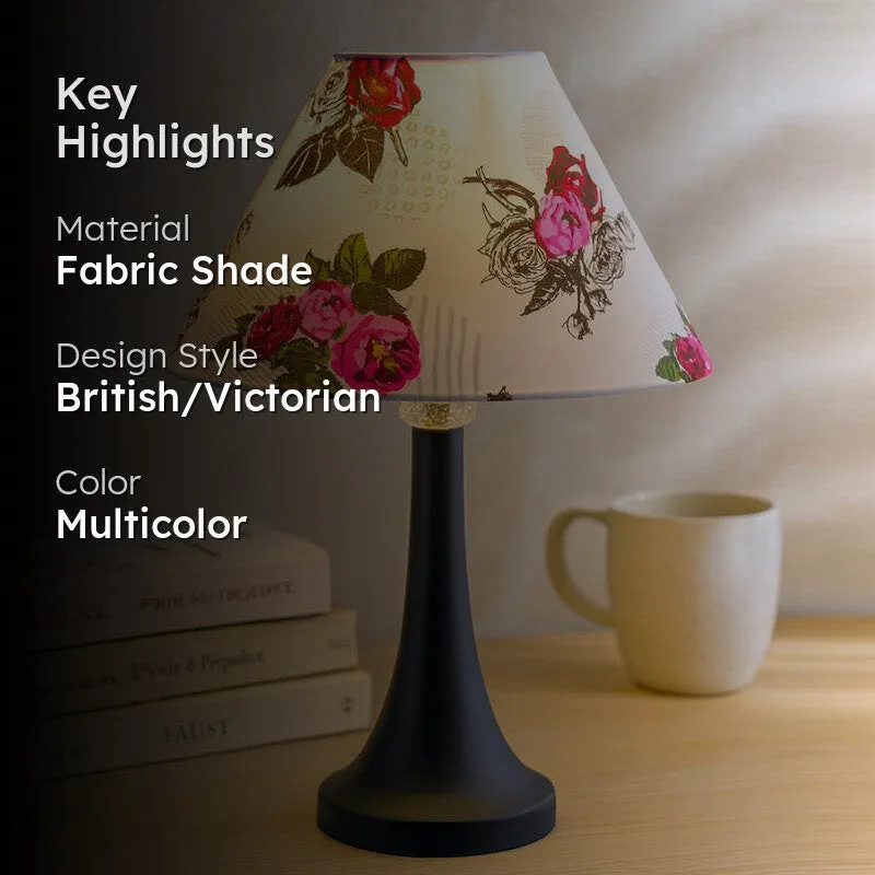 Gracie Bell Black Fabric Table Lamp - Multicolor media 2