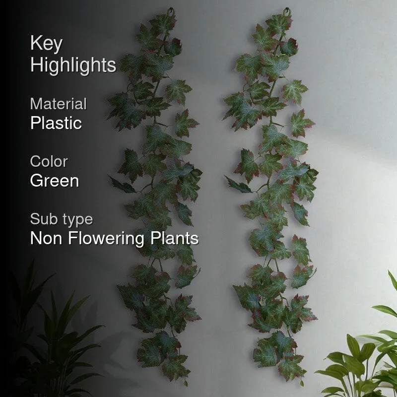 Artificial Green Maple Leaf Vine - Set Of Two media 2