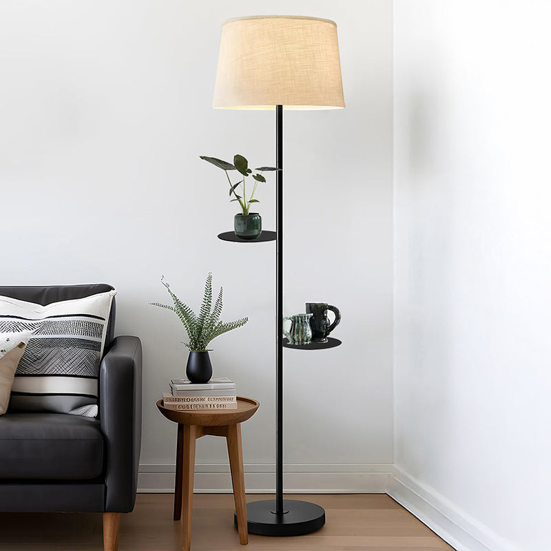 Elfin Floor Lamp With Shelf - Ivory media 3