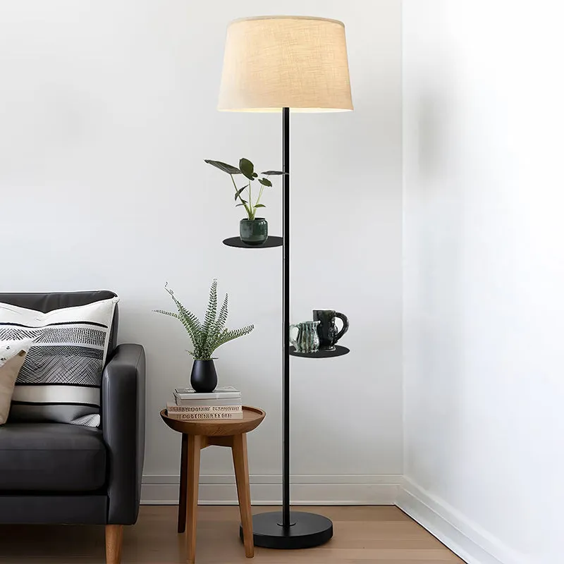 Elfin Floor Lamp With Shelf - Ivory media 3