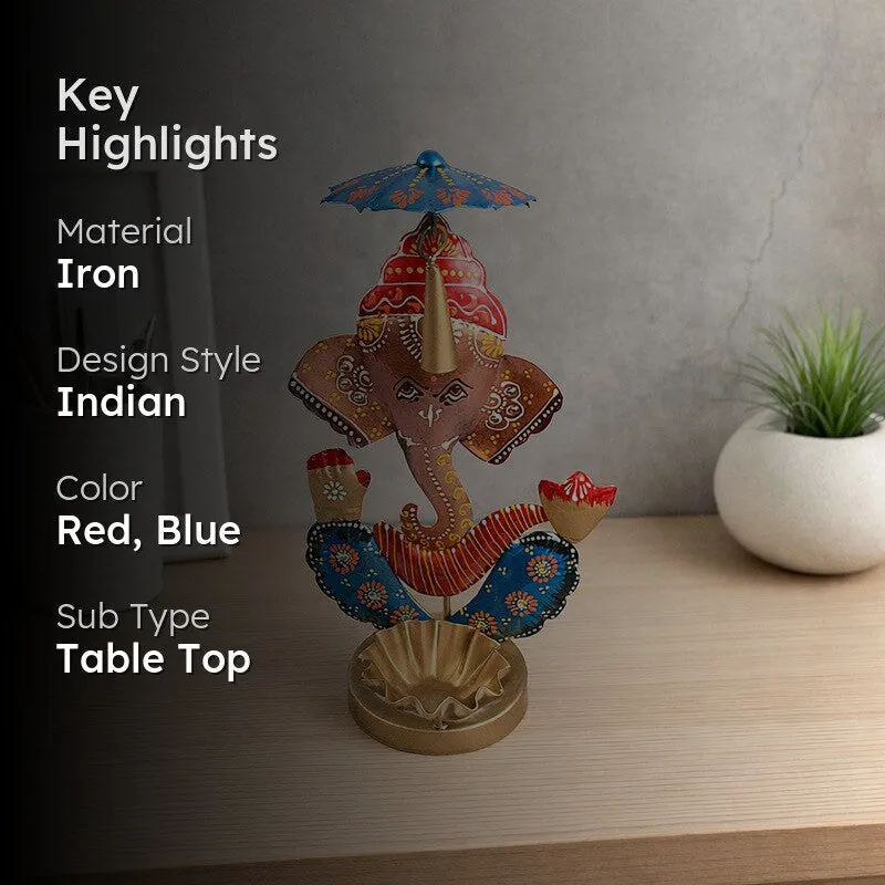 Divine Ganesh Aura IronTealight Candle Holder media 2