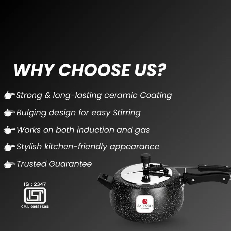 Salford Ceramic Coated Pressure Cooker (Black) - 5000 mL media 10