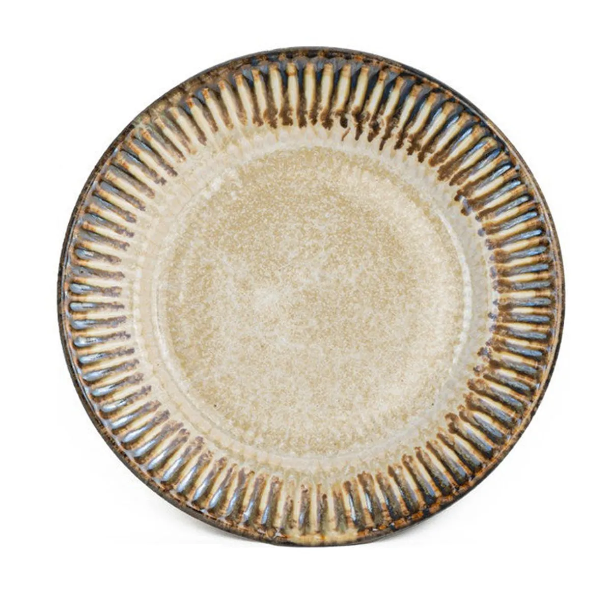 Mintora Beige Ceramic Quarter Plates - Set Of Six - 8