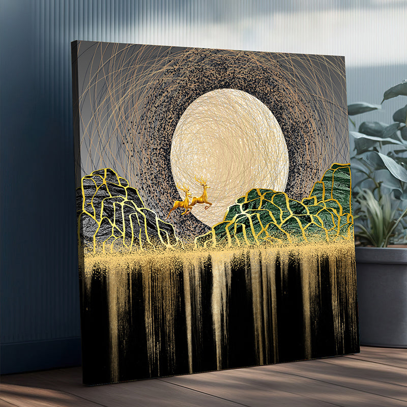 Leaping Stags Canvas Wall Art media 4
