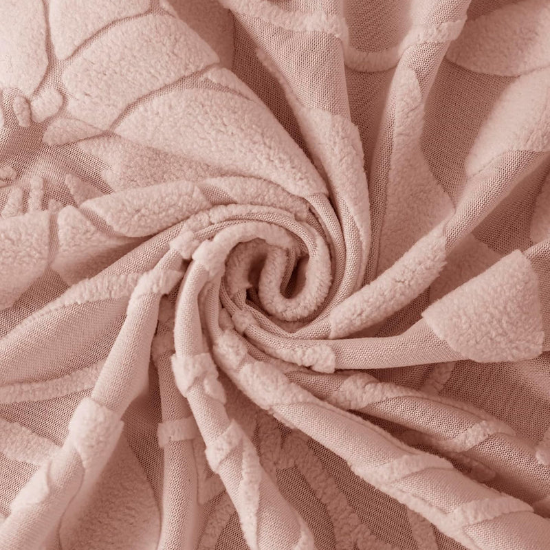 Camellia Jacquard Sofa Cover - Pink media 7