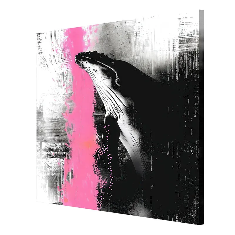 Whale Graffiti Abstract Wall Painting media 6