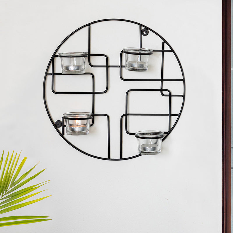 Navyas Handcrafted Wall Tealight Candle Holder