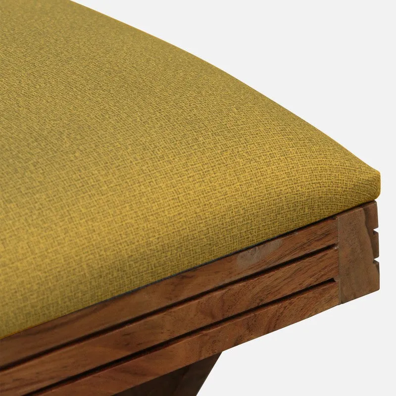 FlexiSeat Sheesham Wood Ottomans & Pouffe - Yellow media 6
