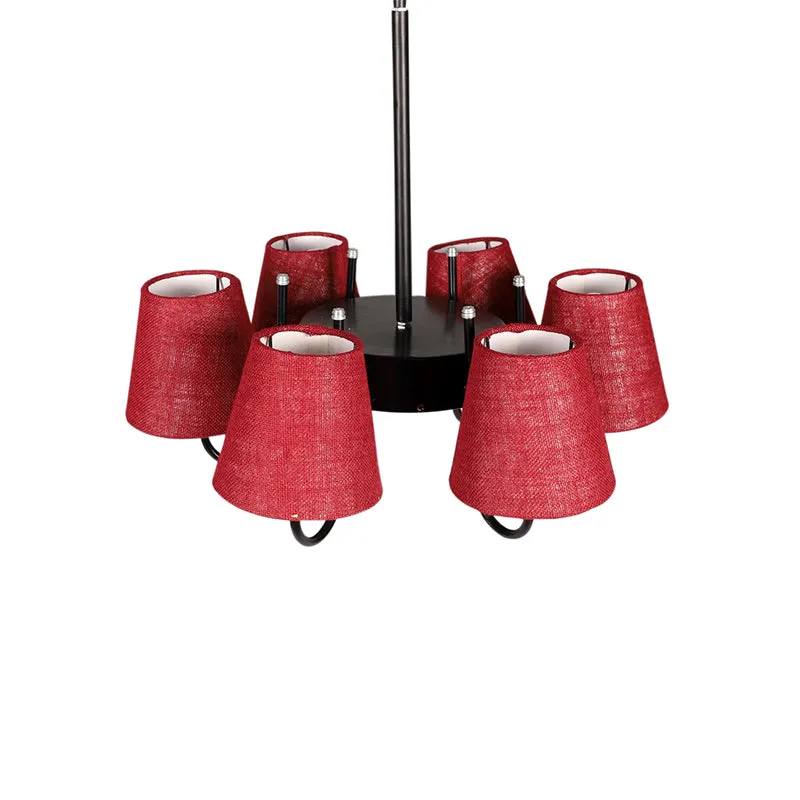 Viya Conical Ceiling Lamp - Maroon media 3