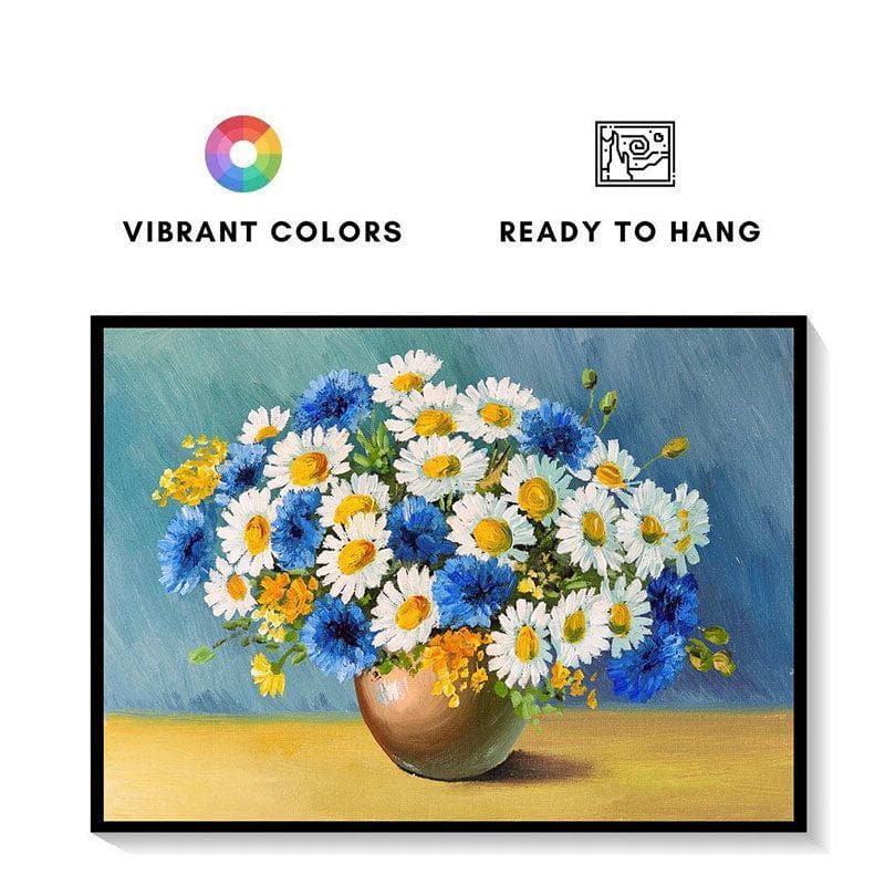 Bouquet Of Spring Canvas Wall Painting - Black Frame media 4