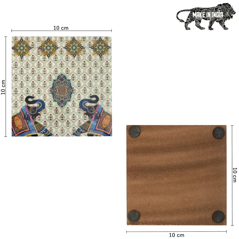 Dual Haathi Coaster - Five Piece Set media 8