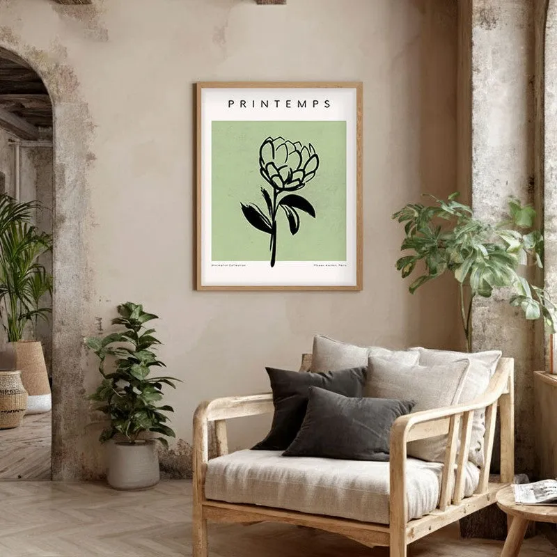 Vernal Poise Canvas Wall Painting With Brown Frame media 5
