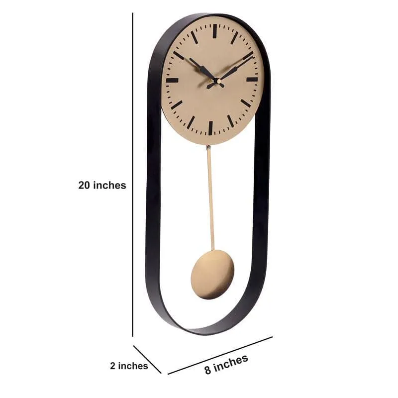 Rectoval Wall Clock - Gold & Black media 5