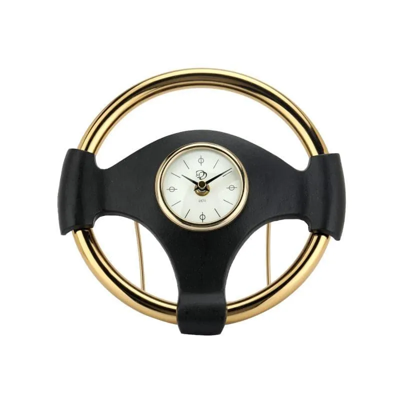 Vintage Steer Table Clock - Gold media 4