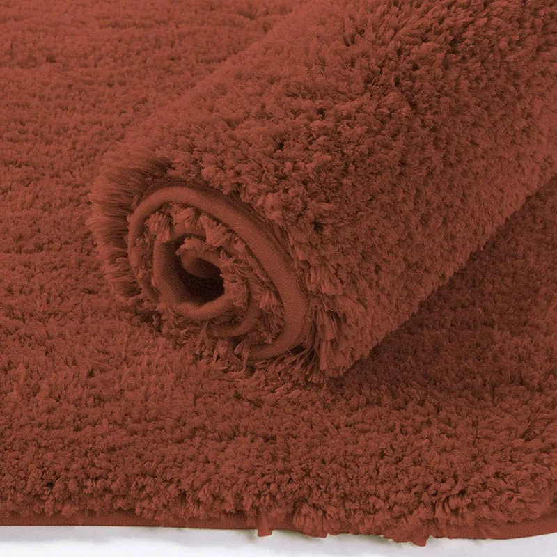 Nuo Luxe Micro Fiber Runner Rug - Rust media 3