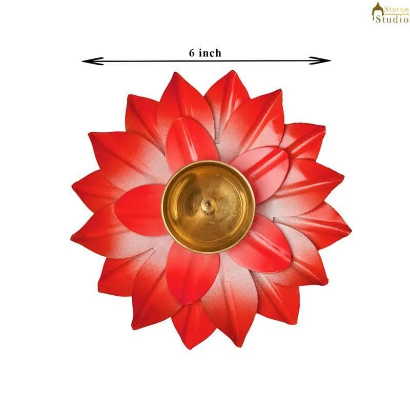 Sacred Bloom Diya- Red media 6