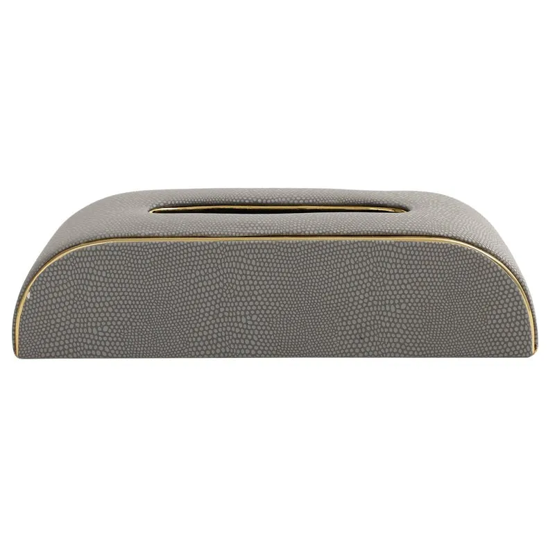 Relca Leather Tissue Box - Grey media 4