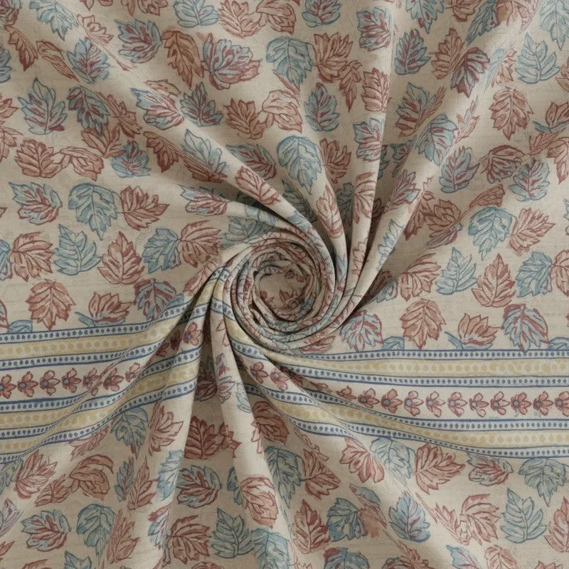 Nistara Floral Cotton Bedsheet (Peach) - 144 TC media 5