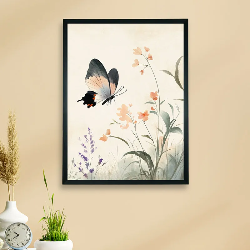 Botanical Titli Wall Art With Resin Frame media 3