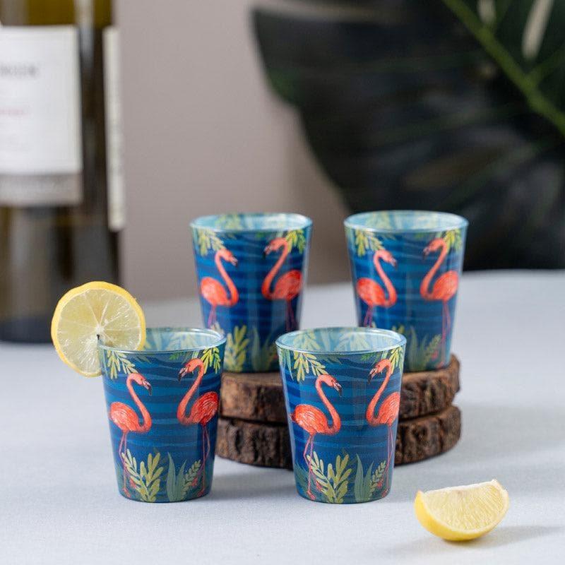 Flamingo Shore Shot Glass (30 ml) - Set Of Four