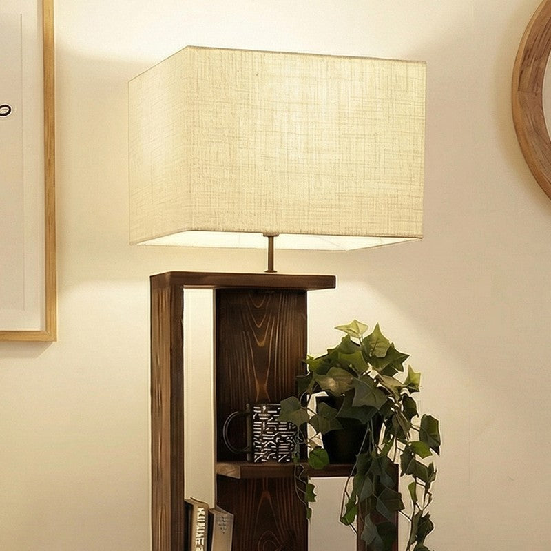 BareGlow Wooden Floor Lamp - Brown media 4