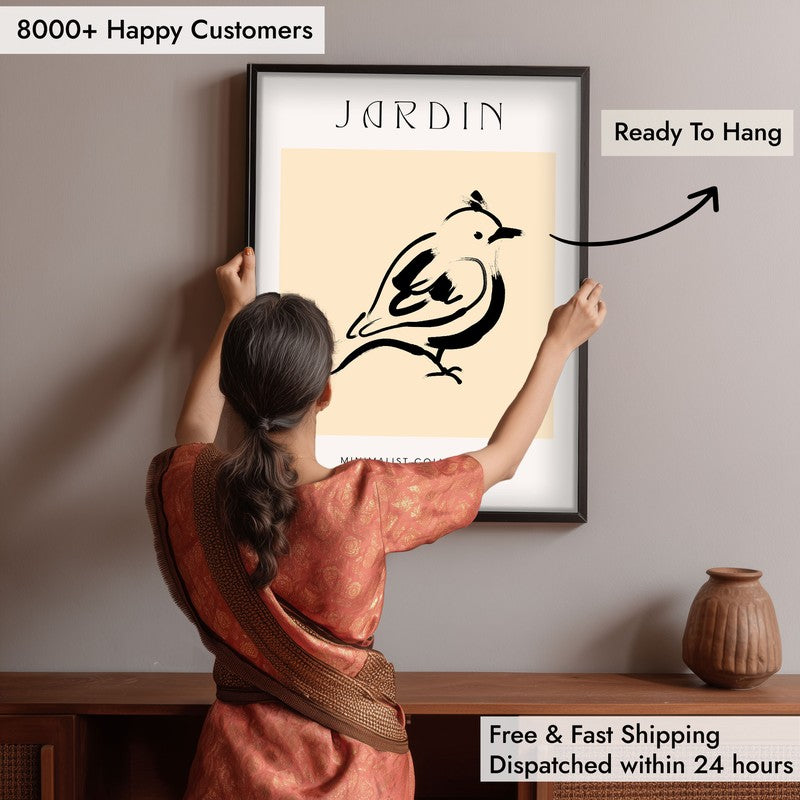 Chirping Melody Archival Canvas Wall Art - Black Frame media 6