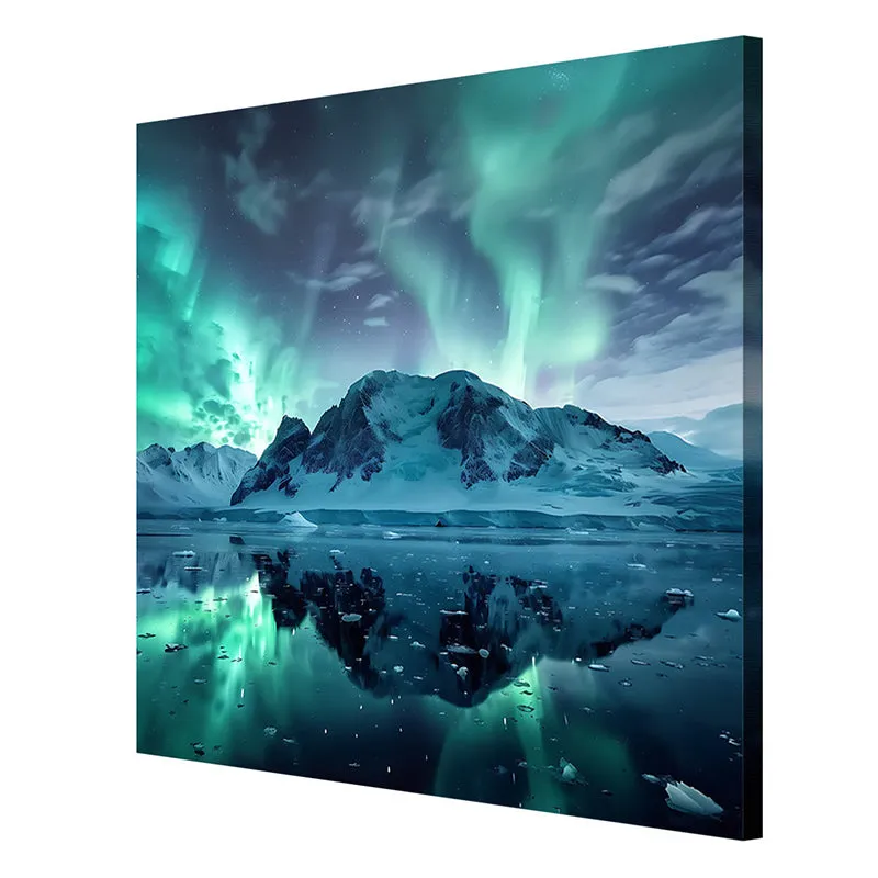 Arctic Landscape Aurora Wall Painting media 6