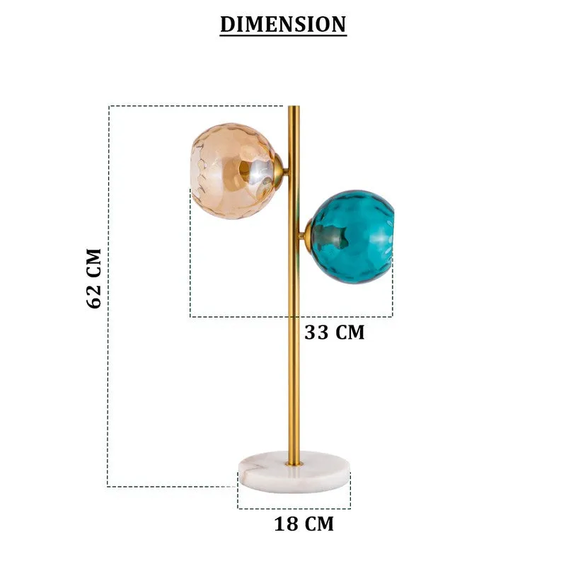 AarviDecor Brighton Designer Glass Table Lamp - Multicolor media 7