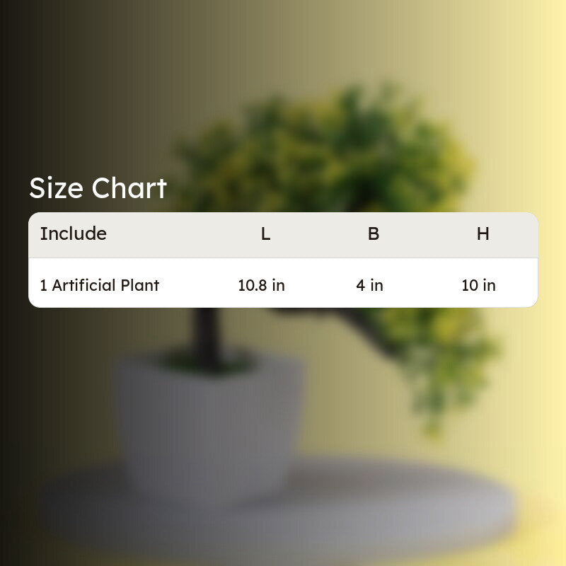 Faux Tilted Bonsai In Black Plastic Pot - 25 cms media 4