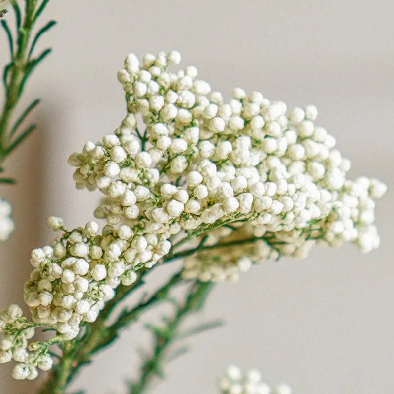 Artificial Rice Flower Stem (White & Green) - Set Of Three media 5