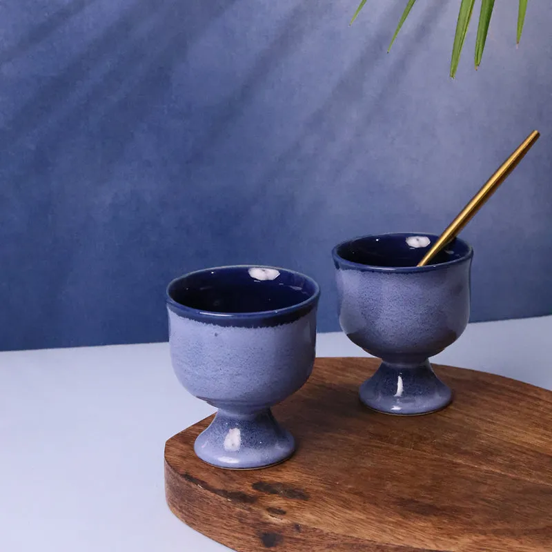 Eloisa Ceramic Ice Cream Cup (Blue) -200 mL media 3