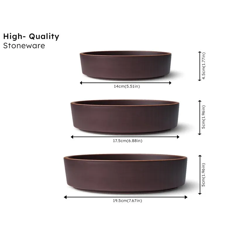 Salvo Ceramic Salad Bowl (700 mL,500 mL,350 mL) - Set Of Three media 7