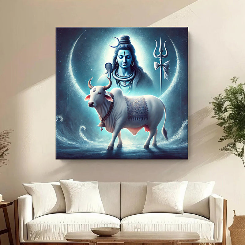 Mahadeva Poly Canvas Wall Painting