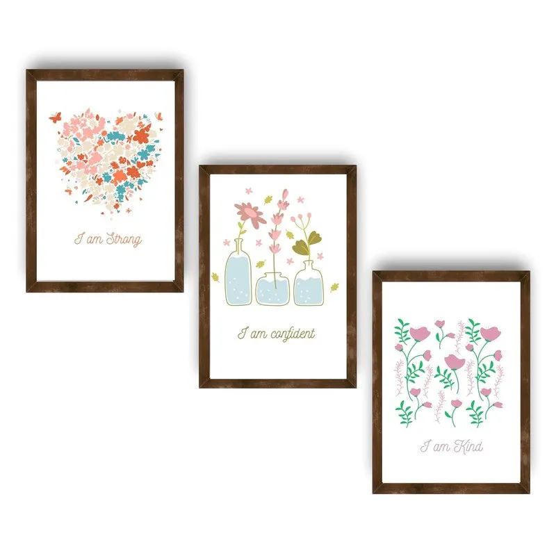 Petal Promises Paper Wall Painting With Frame - Brown media 5