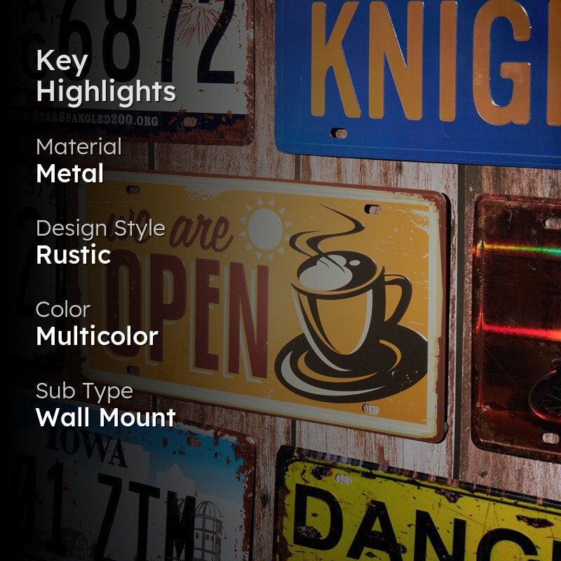 Open For Business Retro Metal Wall Accent media 2