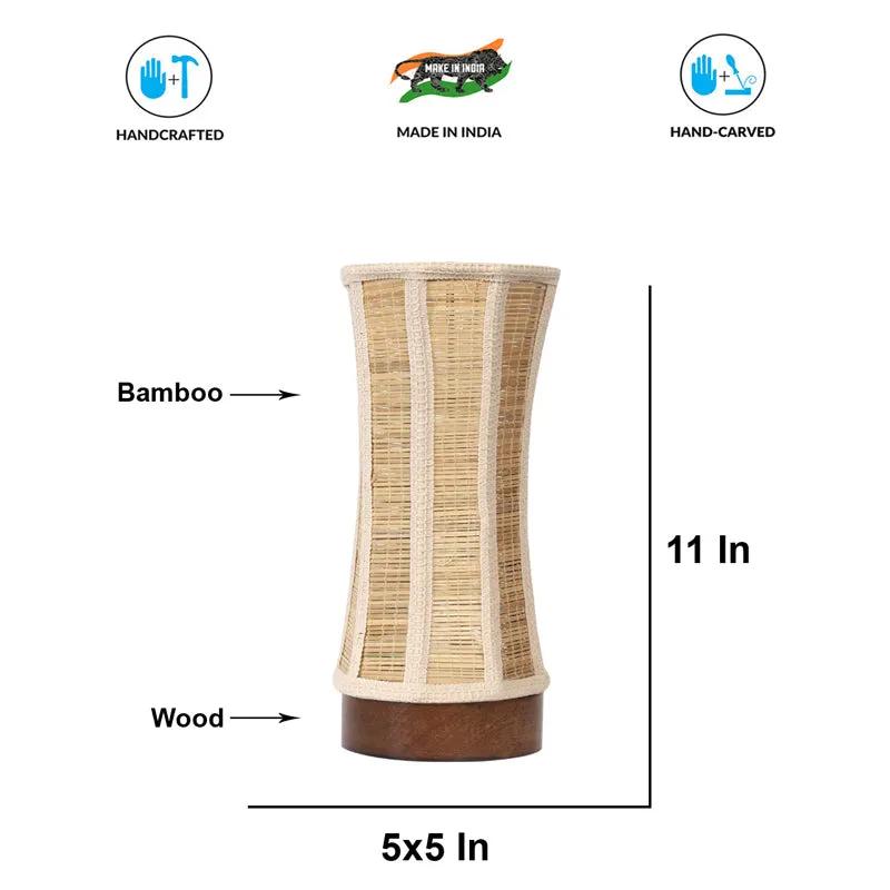 Solira Bamboo Curve Table Lamp - Brown media 7