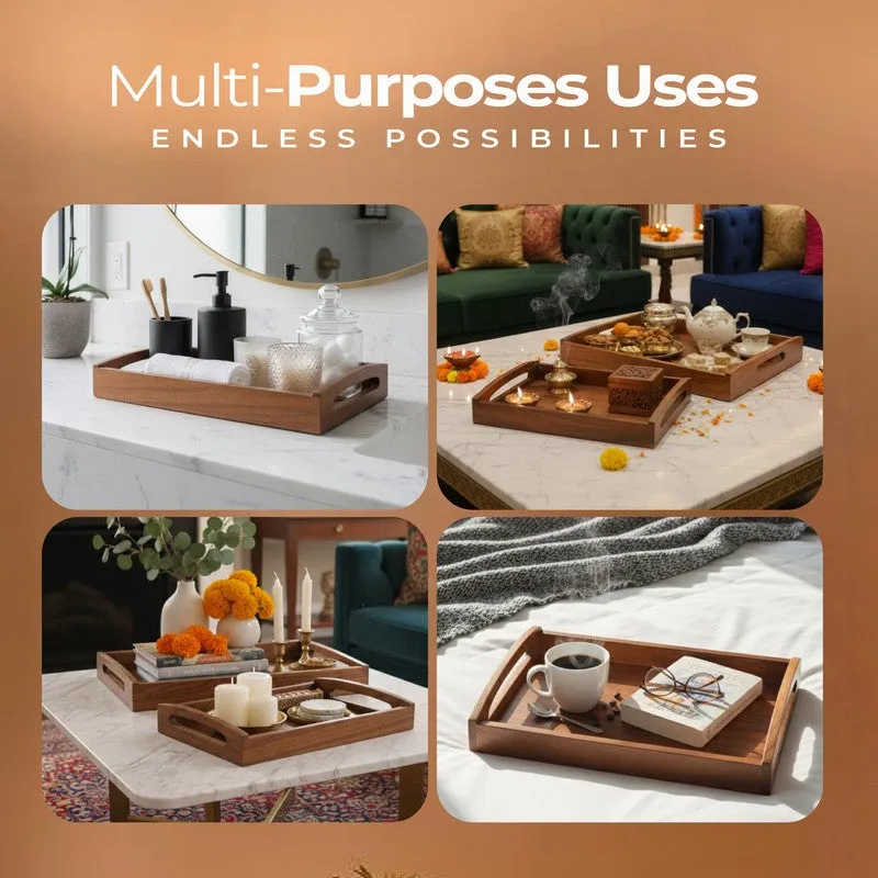 Festive Hosting Acacia Wood Serving Tray media 6