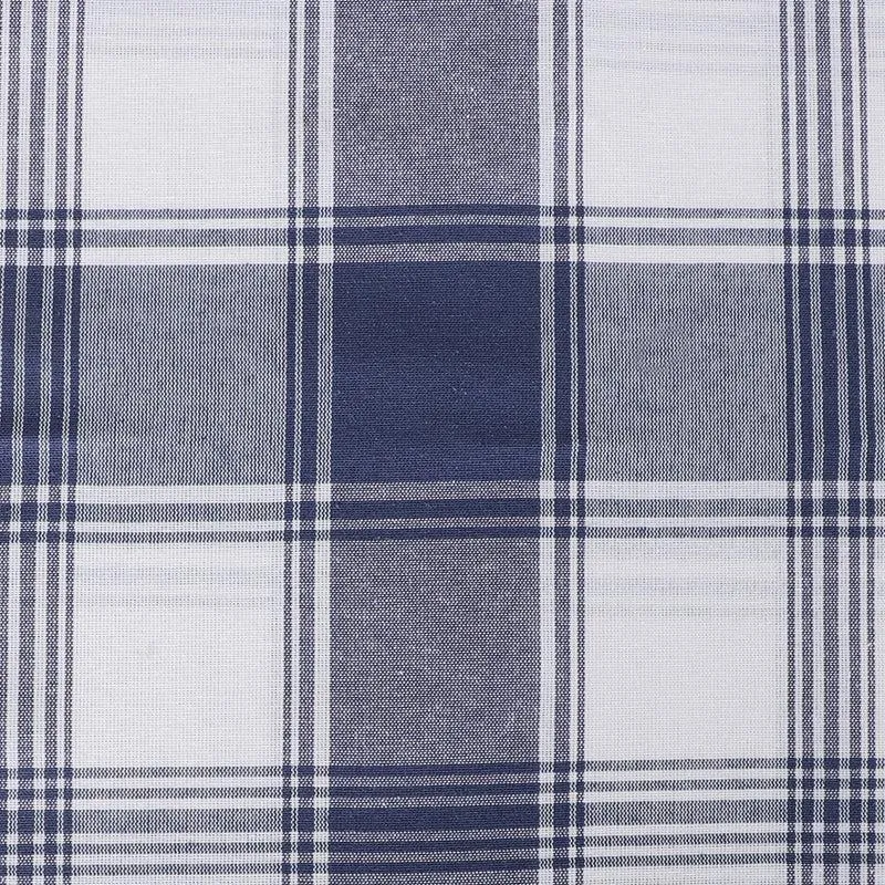 Checkerboard Chic Cotton Table Cover - White & Blue media 4