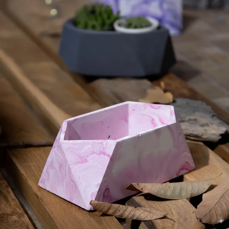 Trapex Concrete Planter - Pink media 4
