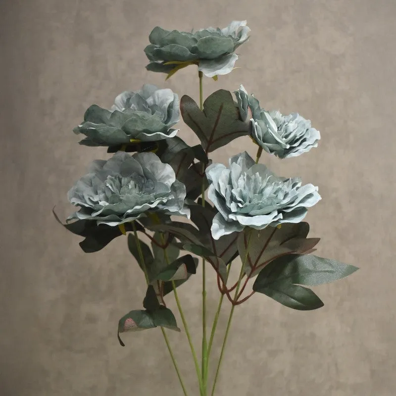 Premium Artificial Peony Flower - Green media 5