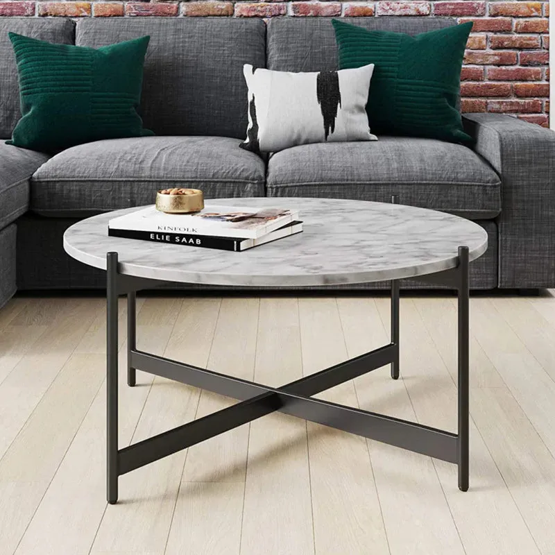Equinox Accent Table with Marble Top media 1